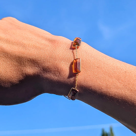 The Honeyline Bracelet – 18K Gold with Citrine