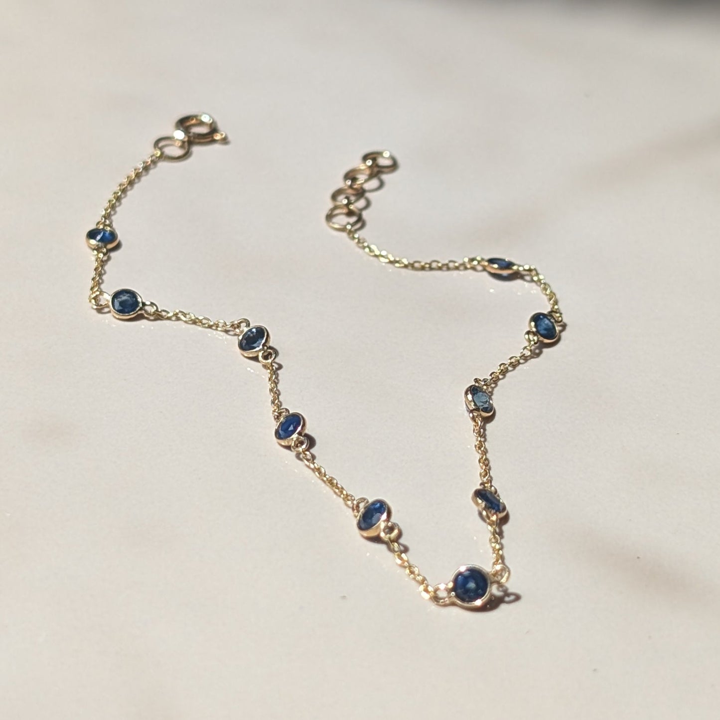 The Celeste Bracelet – 18ct Gold & Blue Sapphires