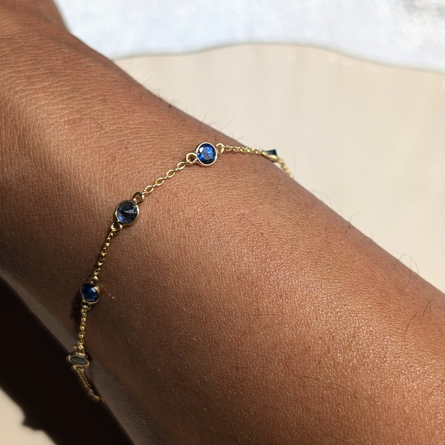 The Celeste Bracelet – 18ct Gold & Blue Sapphires
