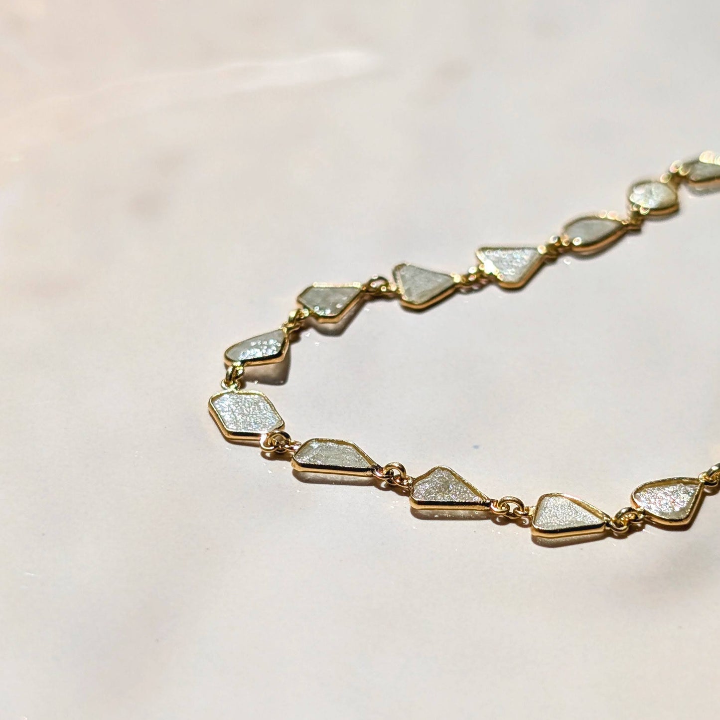 The Cascade Bracelet – 18K Natural Diamond Chips