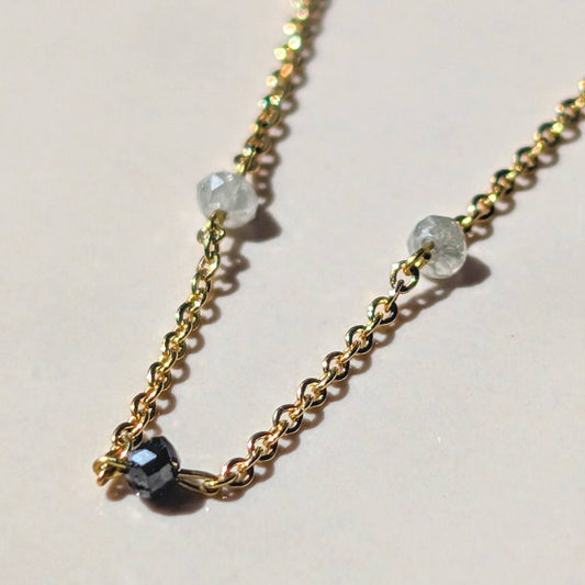 The Élan Bracelet – 18K Gold with Black & White Diamonds