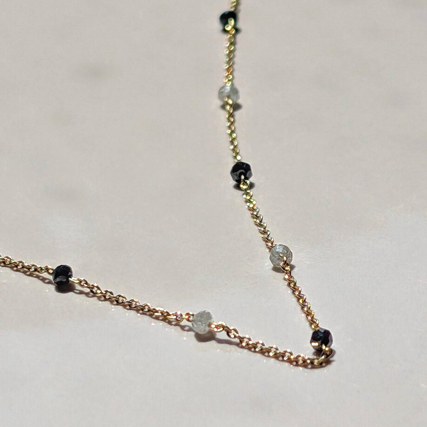 The Élan Bracelet – 18K Gold with Black & White Diamonds