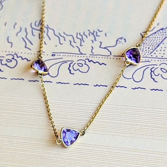 The Reverie Necklace – 14K Gold & Sculpted Amethyst