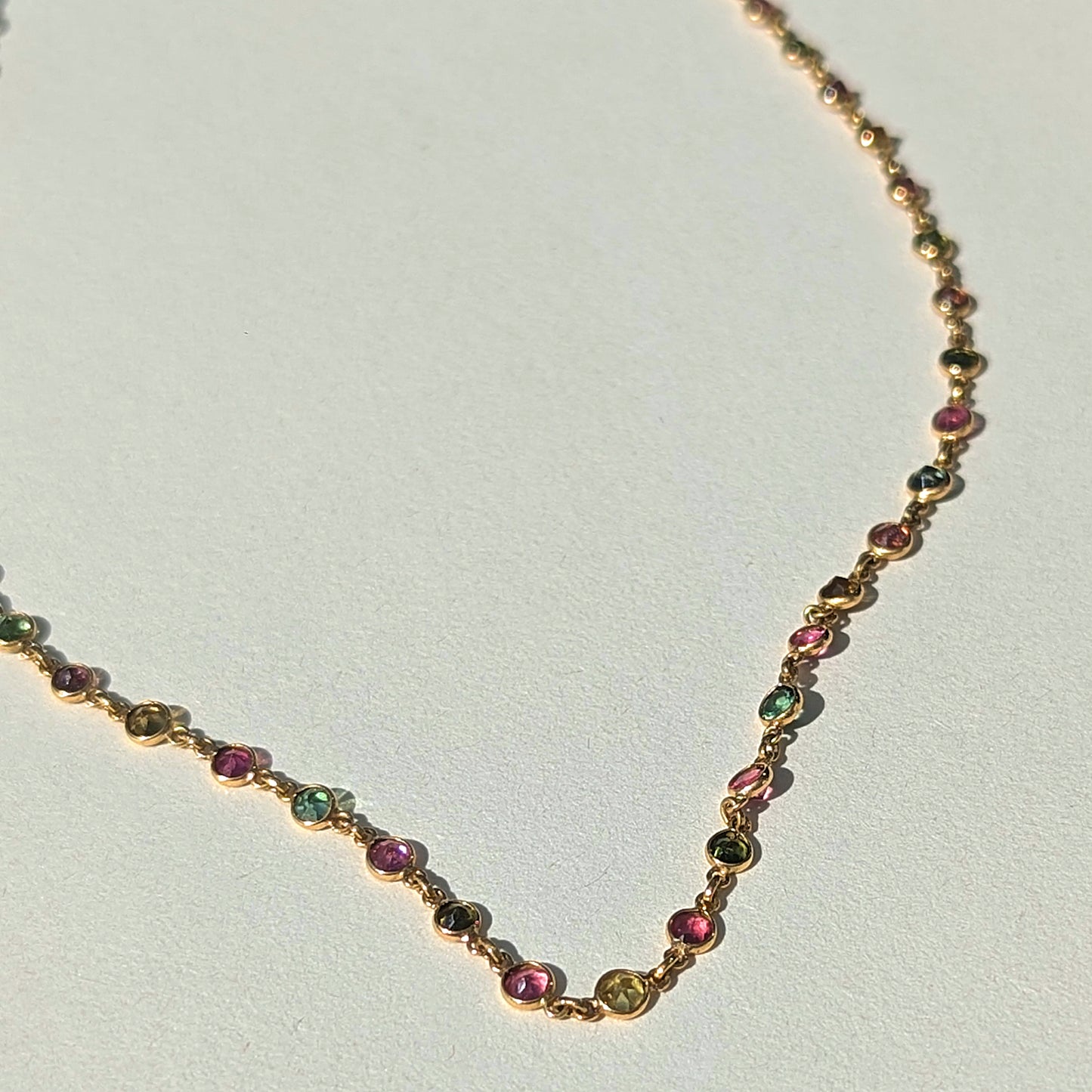 The Aurora Necklace – 18K Gold & Multicoloured Sapphires