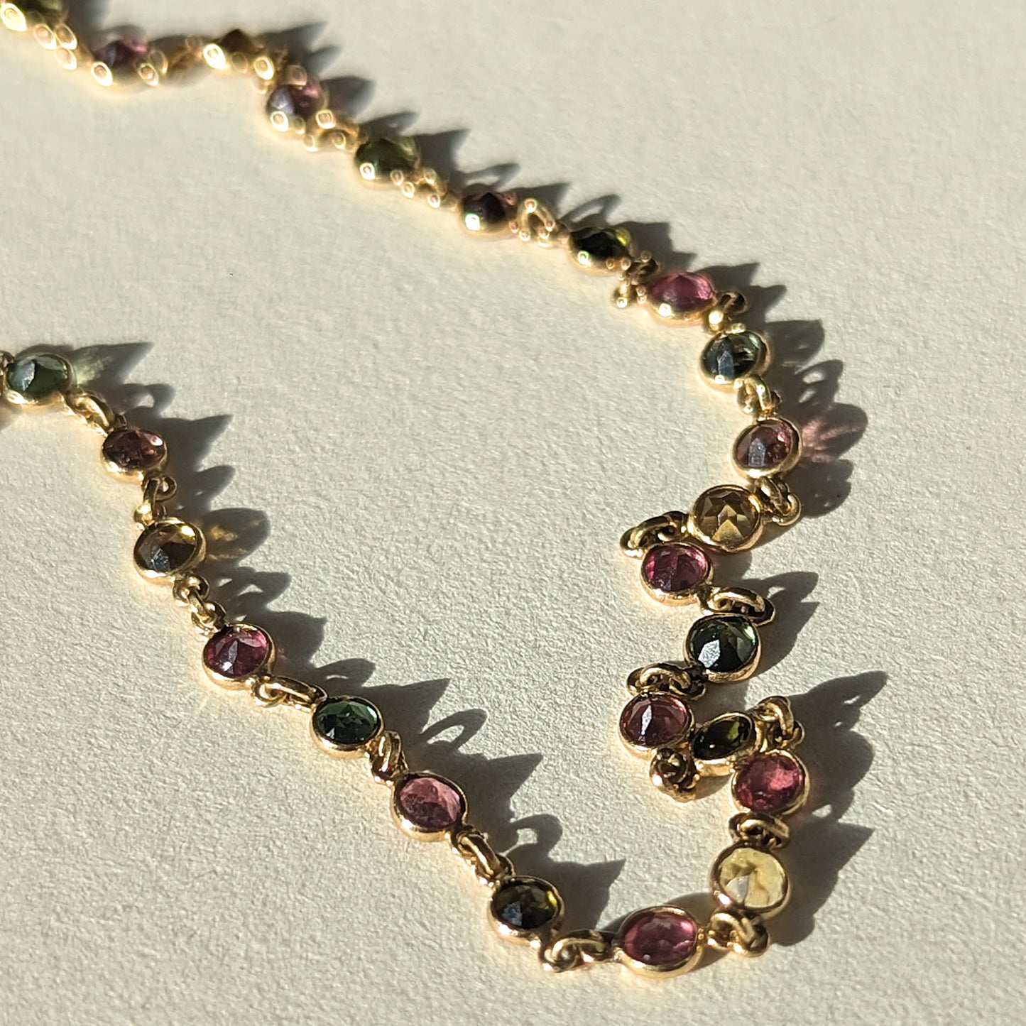 The Aurora Necklace – 18K Gold & Multicoloured Sapphires