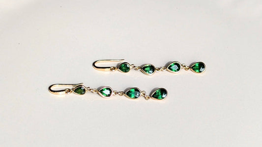 The Eden Drops - 18K Gold & Pear-Cut Tsavorites