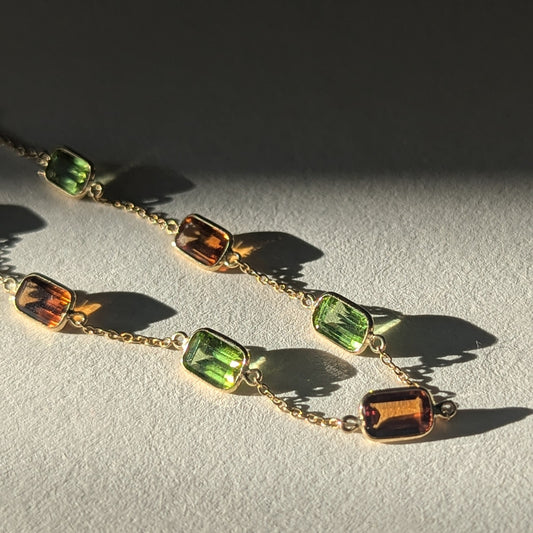 The Sol Bracelet – 18K Gold with Peridot & Citrine