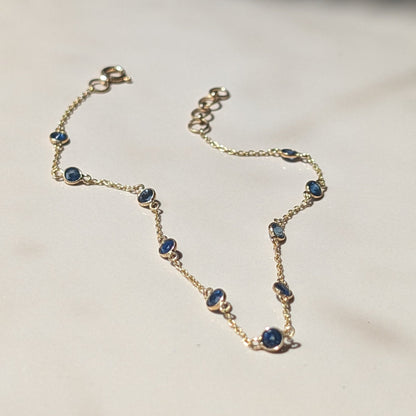 The Celeste Bracelet – 18ct Gold & Blue Sapphires