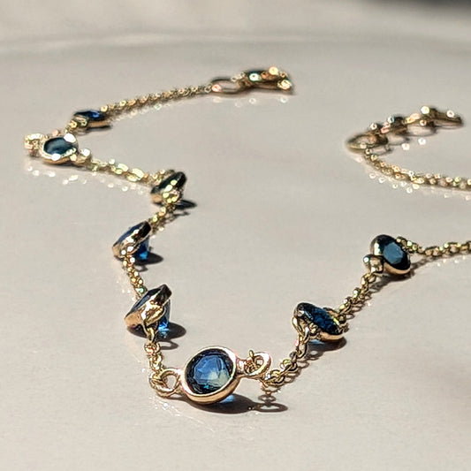 The Celeste Bracelet – 18ct Gold & Blue Sapphires