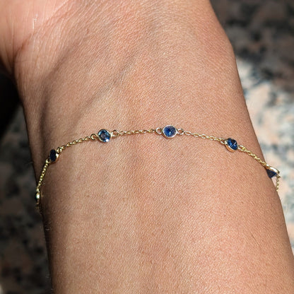 The Celeste Bracelet – 18ct Gold & Blue Sapphires