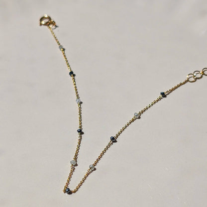 The Élan Bracelet – 18K Gold with Black & White Diamonds