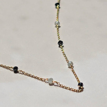 The Élan Bracelet – 18K Gold with Black & White Diamonds