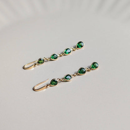 The Eden Drops - 18K Gold & Pear-Cut Tsavorites