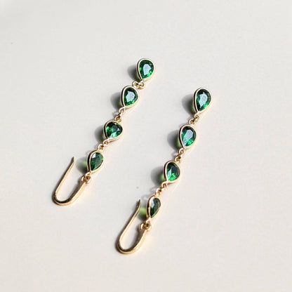 The Eden Drops - 18K Gold & Pear-Cut Tsavorites